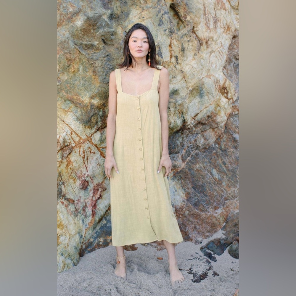 NWT Rachel Pally Ramona linen dress in Citrine